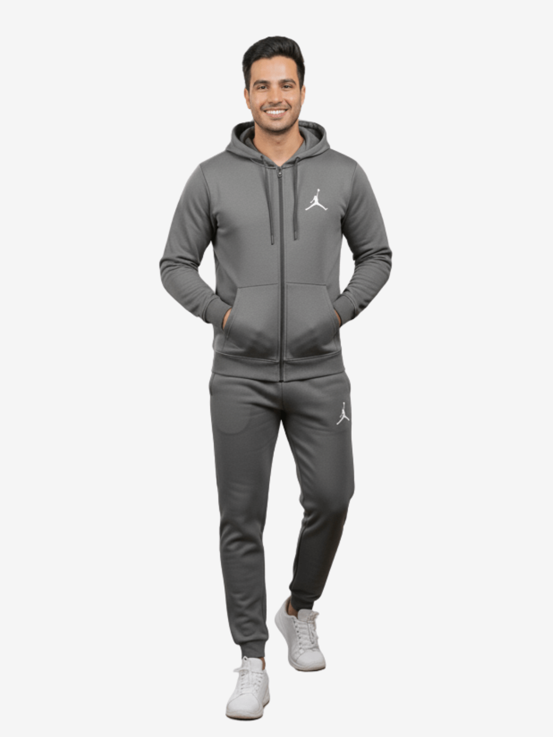 Gray Hoodie & Trouser - Premium Winter Tracksuit