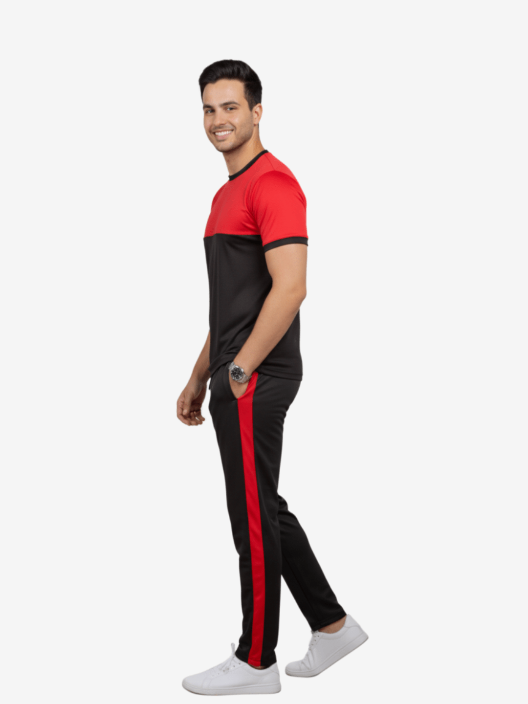 Red & Black Combo - Summers Dry fit Tracksuit