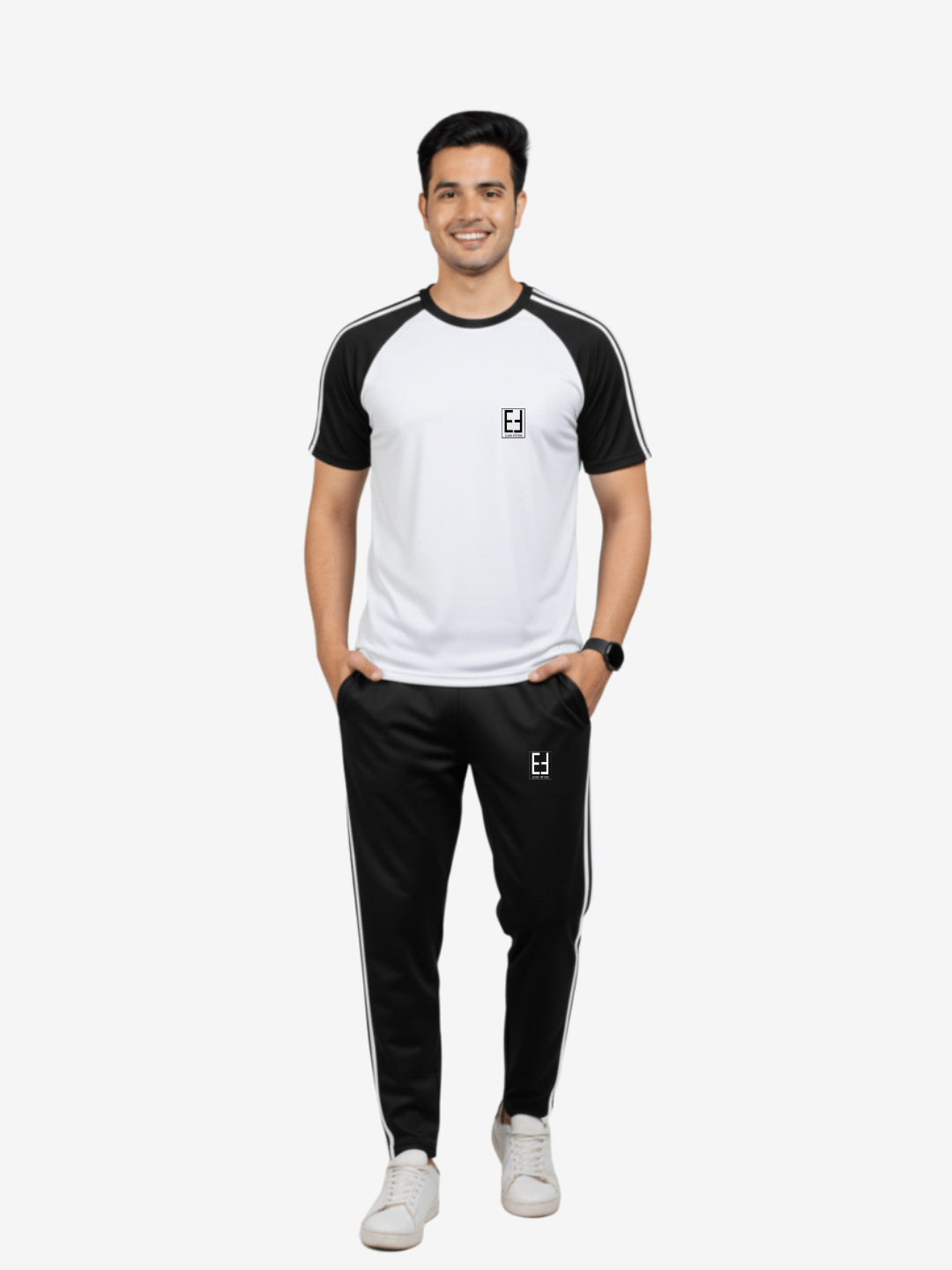 Black & White Combo - Summers dry fit Tracksuit