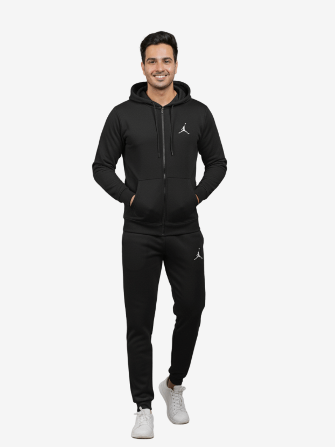 Black Hoodie & Trouser - Premium Winter Tracksuit