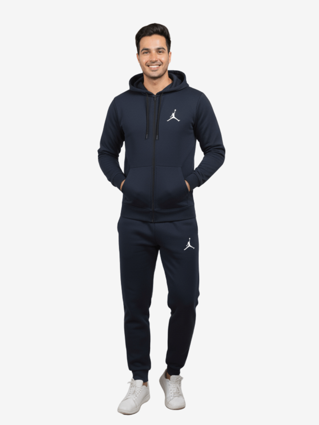 Navy Blue Hoodie & Trouser - Premium Winter Tracksuit