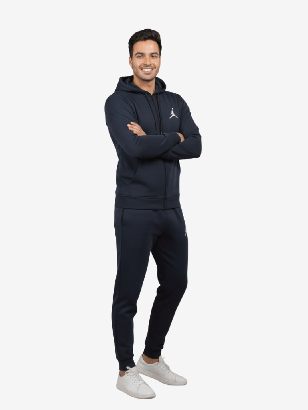 Navy Blue Hoodie & Trouser - Premium Winter Tracksuit
