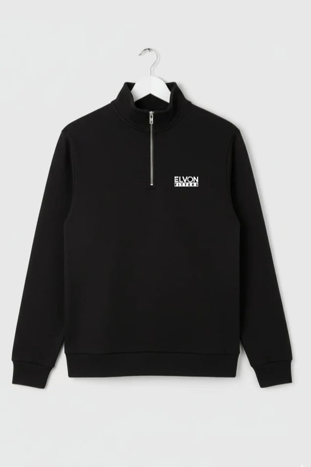 Black Quarter-zip Sweatshirt