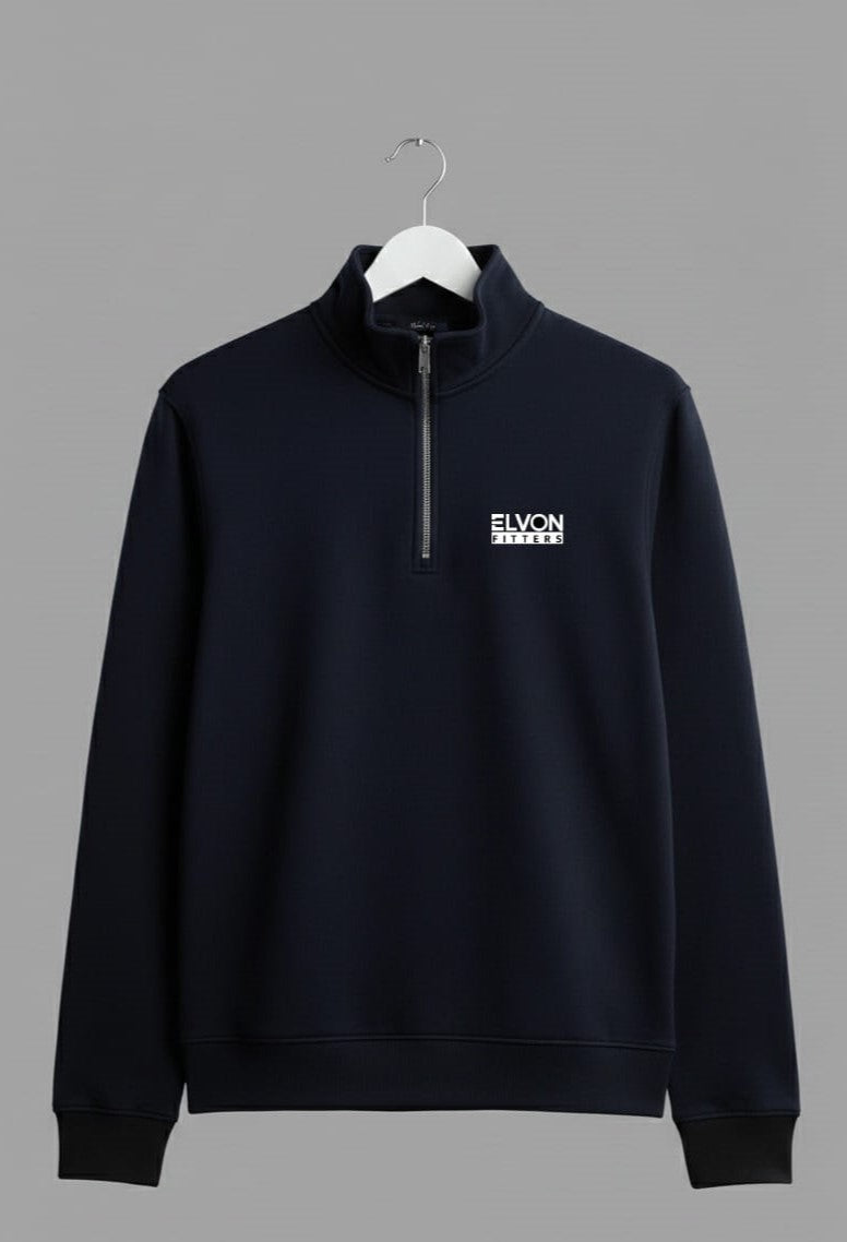 Navy Blue Quarter-zip Sweatshirt