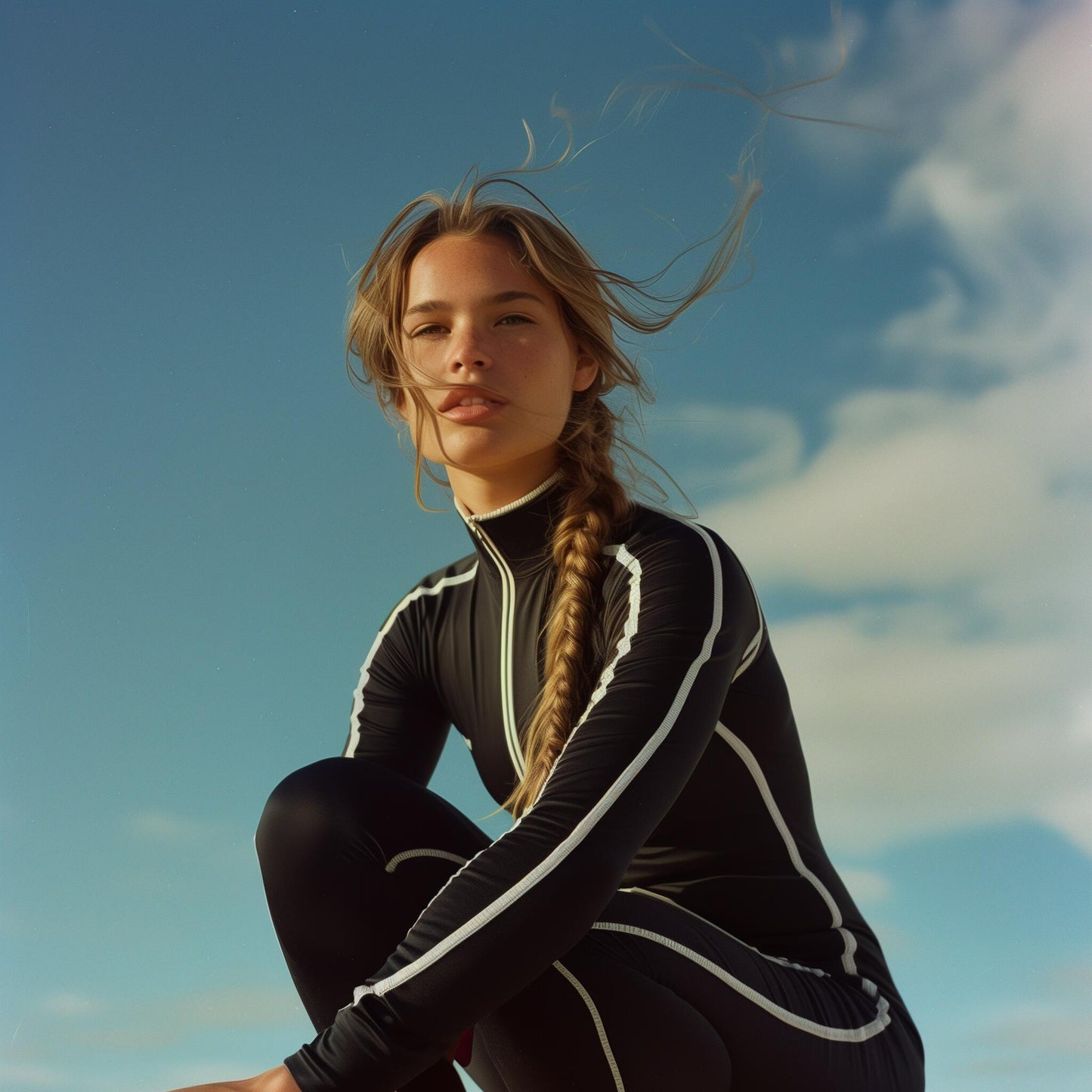 Blue and Black Track Suit