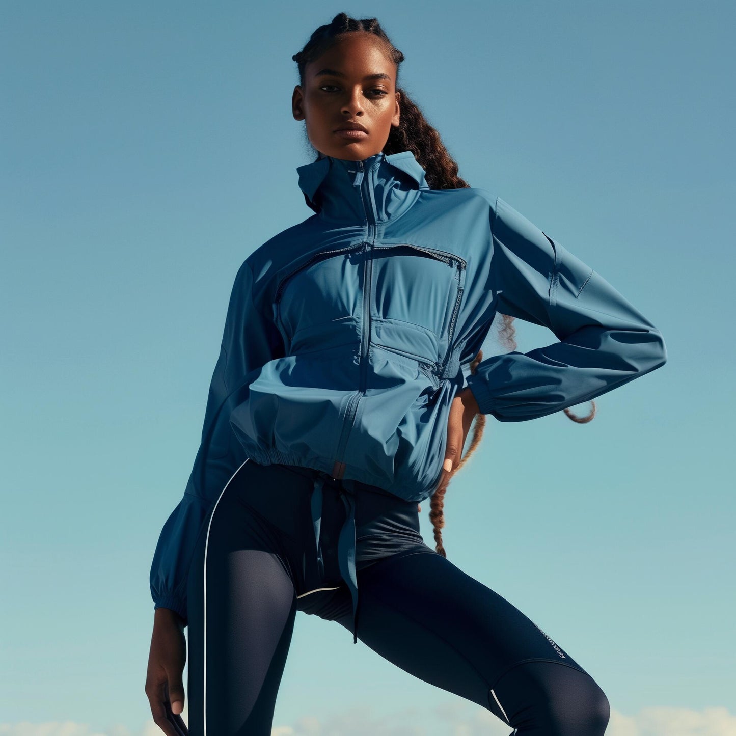 Blue and Black Track Suit