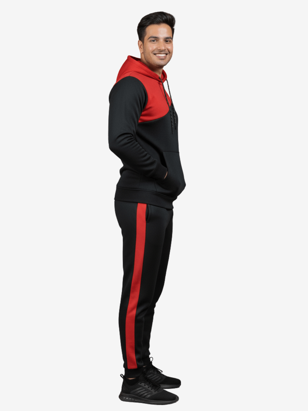 Red & Black Hoodie & Trouser - Premium Winter Tracksuit
