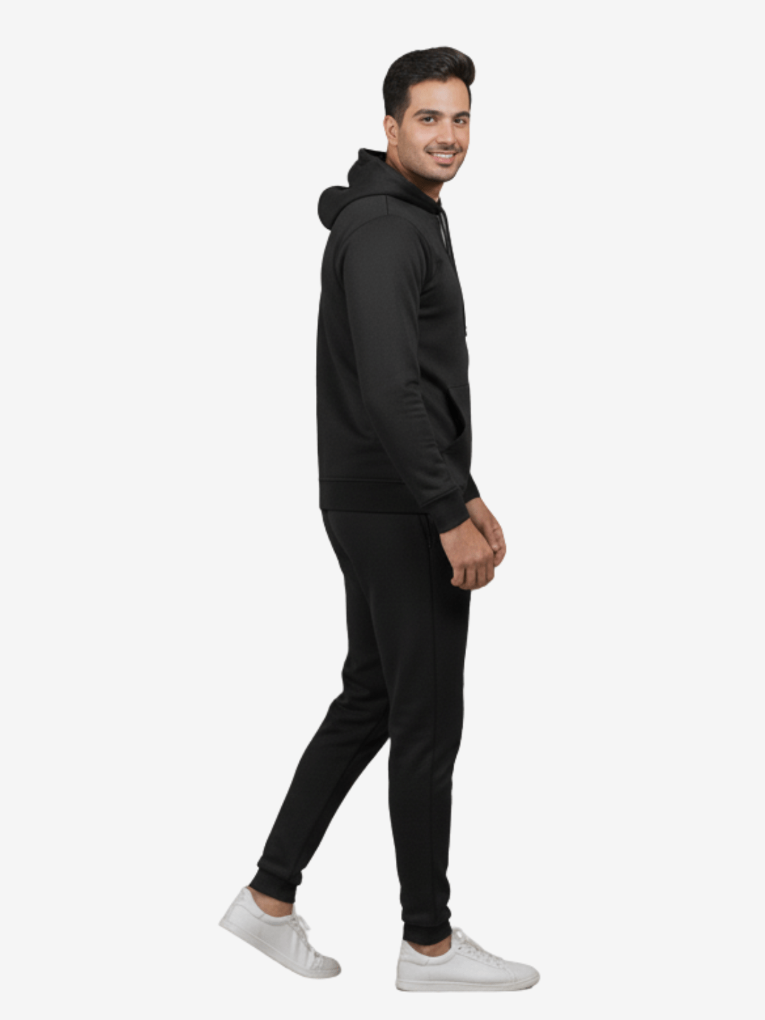 Black Hoodie & Trouser - Premium Winter Tracksuit