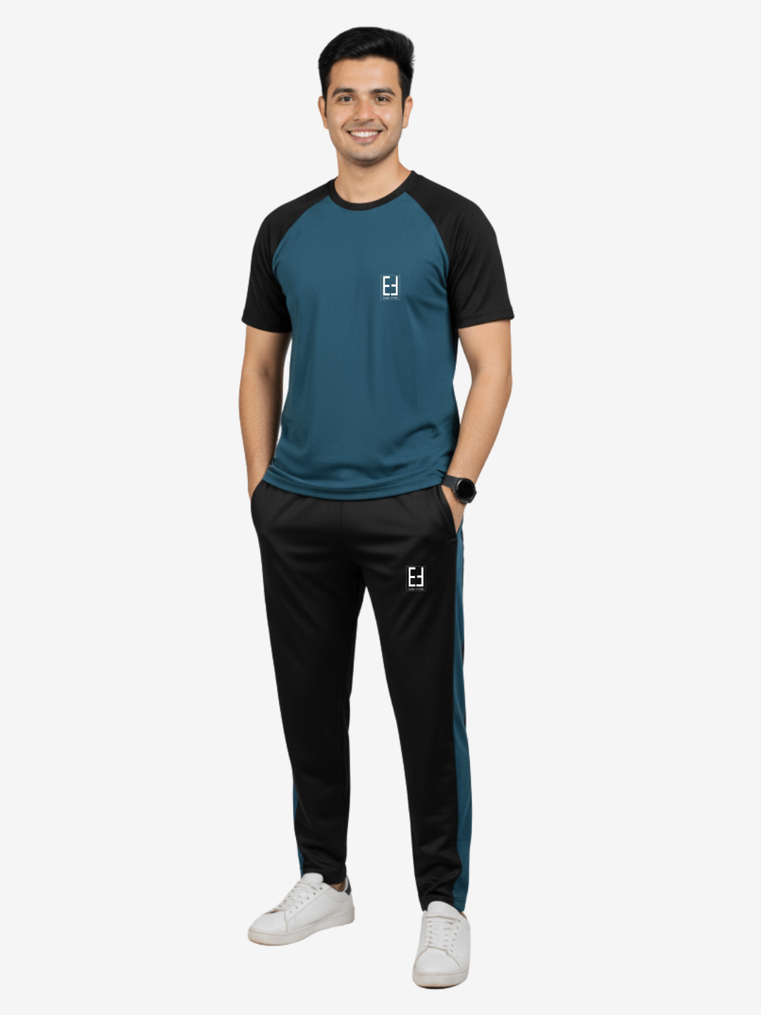 Zink & Black Combo - Summers Dry Fit Tracksuit