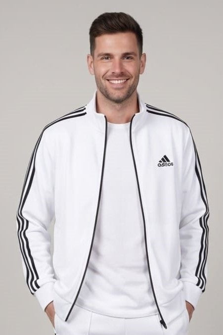 Adidas White Tri-liner Winter Jacket
